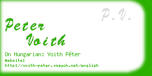 peter voith business card
